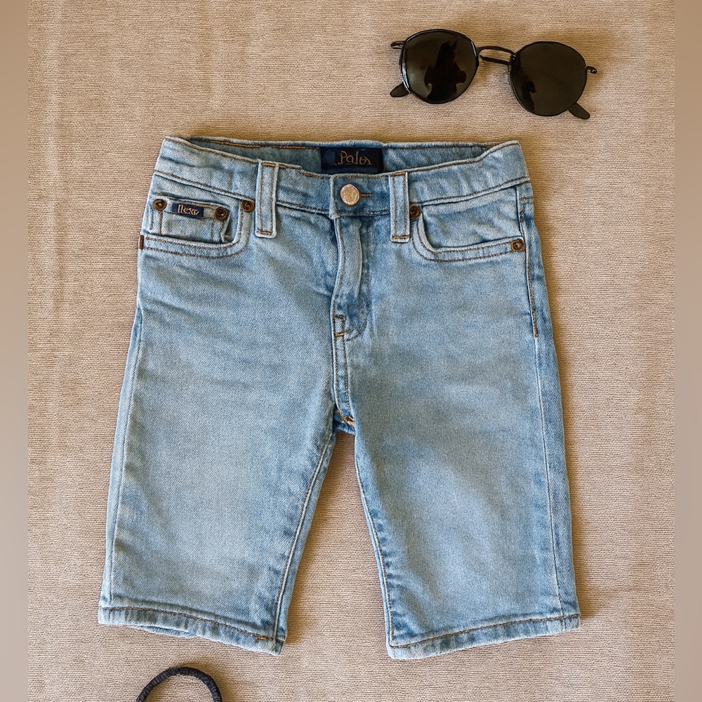 Polo Ralph Lauren Kids Light Wash Denim Shorts Size 5